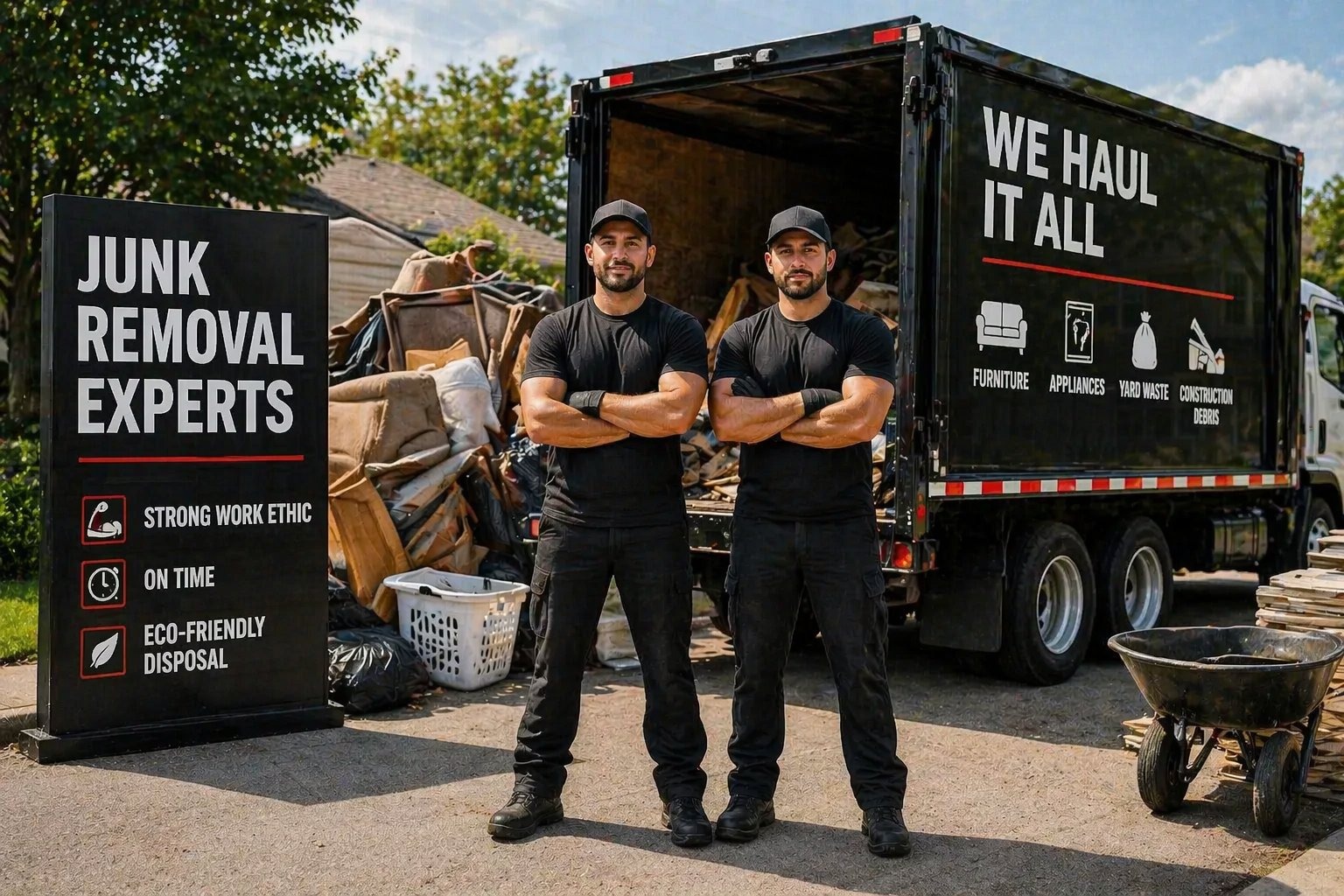 J&N Junk Removal crew ready to work